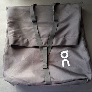 On Running Black Foldover Tote Backpack Bag Lightweight Gym Travel